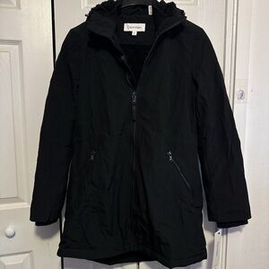 Calvin Klein Black Zip-Up Coat